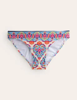 Swimwear-Boden Classic Bikini Bottoms-Ivory, Flora Stamp Ivory,FloraStamp