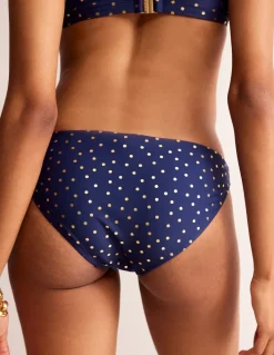 Swimwear-Boden Classic Bikini Bottoms-Navy Foil Spot NavyFoilSpot
