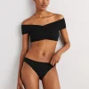 Swimwear-Boden Classic Bikini Bottoms-Textured Black TexturedBlack