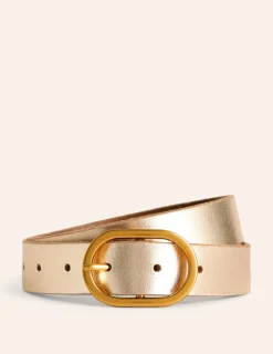 Belts-Boden Classic Leather Belt- Gold