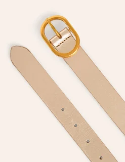 Belts-Boden Classic Leather Belt- Gold