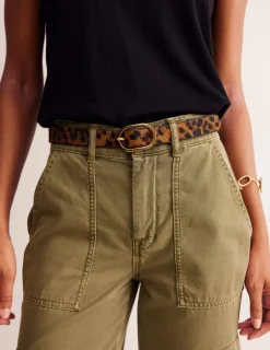 Belts-Boden Classic Leather Belt- Leopard