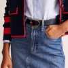 Belts-Boden Classic Leather Belt- Navy
