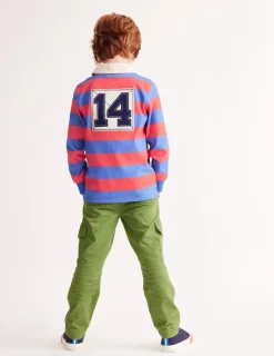 Tops, T-Shirts & Polos-Boden Classic Rugby Shirt-Jam Red/ Bluejay JamRed/Bluejay