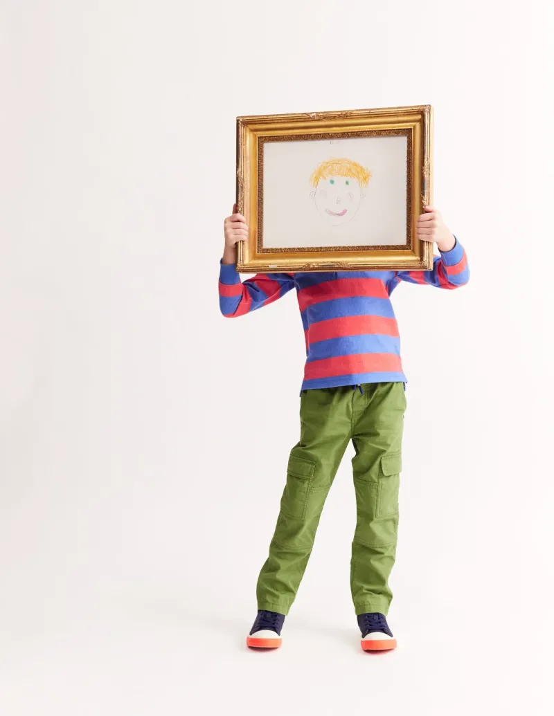 Tops, T-Shirts & Polos-Boden Classic Rugby Shirt-Jam Red/ Bluejay JamRed/Bluejay