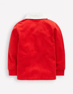 Tops, T-Shirts & Polos-Boden Classic Rugby Shirt-Rockabilly Red RockabillyRed
