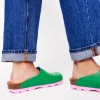 Flats | Sandals-Boden Colour Block Clogs-Rich Emerald RichEmerald