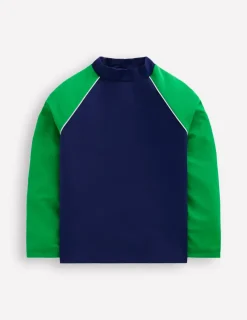 Swimwear & Beachwear-Boden Colour Block Rash Vest-Sapphire Blue SapphireBlue