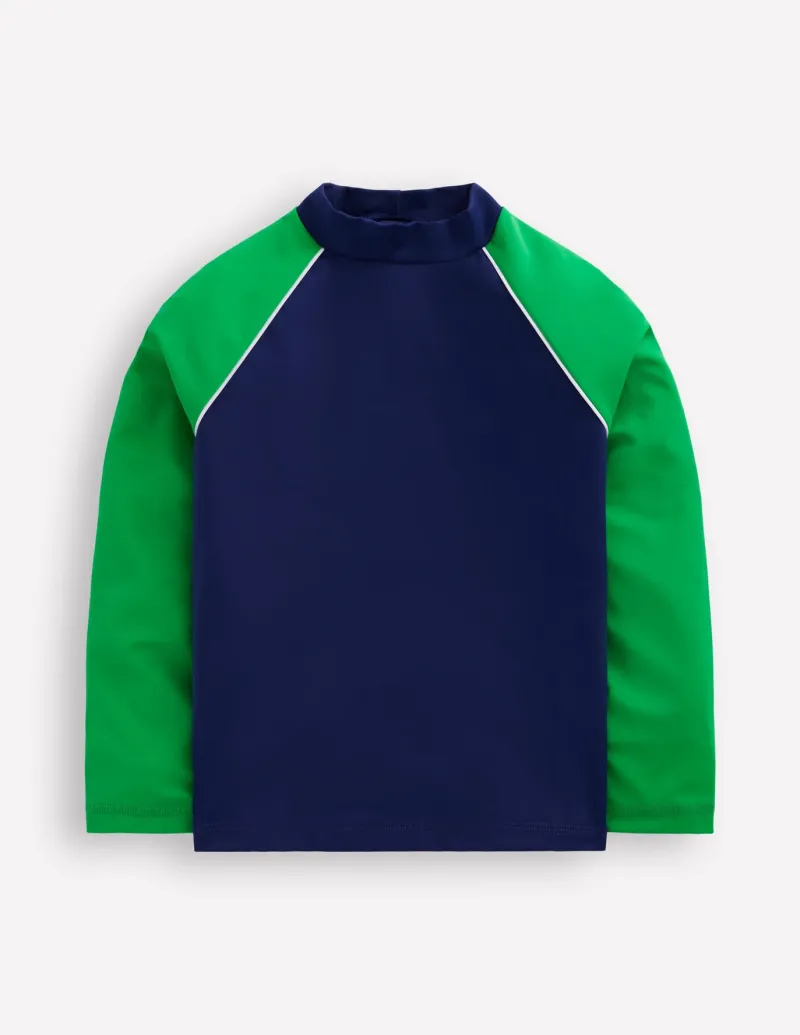 Swimwear & Beachwear-Boden Colour Block Rash Vest-Sapphire Blue SapphireBlue