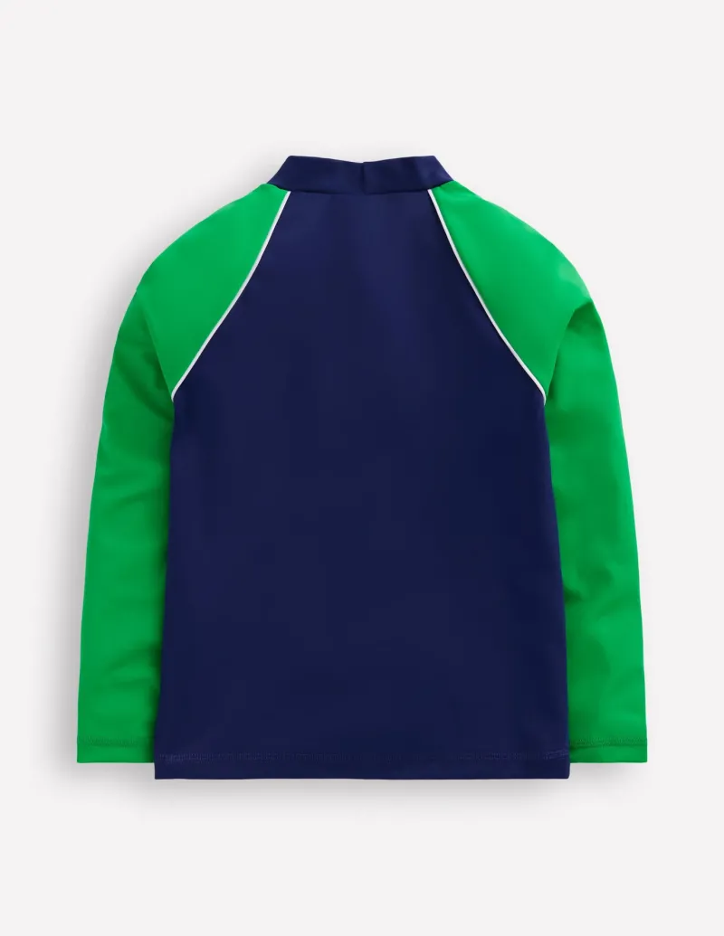 Swimwear & Beachwear-Boden Colour Block Rash Vest-Sapphire Blue SapphireBlue