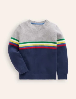 Sweaters & Cardigans-Boden Colour Block Sweater-College Navy CollegeNavy
