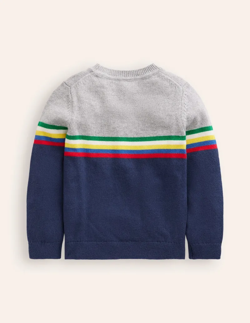 Sweaters & Cardigans-Boden Colour Block Sweater-College Navy CollegeNavy