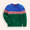 Sweaters & Cardigans-Boden Colour Block Sweater-Ivy Green IvyGreen