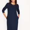 Dresses & Jumpsuits | Petite Dresses-Boden Cornelia Ottoman Dress- Navy