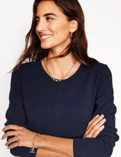 Dresses & Jumpsuits | Petite Dresses-Boden Cornelia Ottoman Dress- Navy
