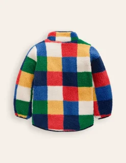 Coats & Jackets-Boden Cosy Borg Jacket-Multi Check MultiCheck