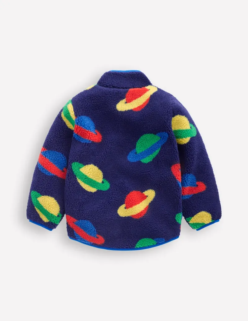 Coats & Jackets-Boden Cosy Borg Jacket-Twilight Blue Planets TwilightBluePlanets