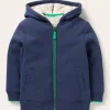 Sweatshirts & Hoodies | Tops, T-Shirts & Polos-Boden Cosy Fleece-Lined Hoodie-College Navy Marl CollegeNavyMarl