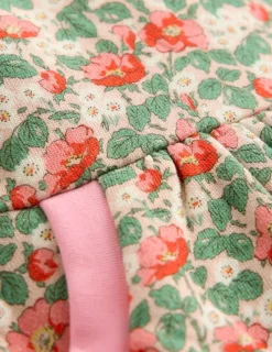 Dresses-Boden Cosy Printed Sweatshirt Dress-Chalk Pink Wild Rose ChalkPinkWildRose