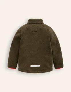 Coats & Jackets-Boden Cosy Windproof Fleece-Classic Khaki ClassicKhaki