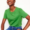 Nightwear & Lougewear | T-Shirts & Tanks-Boden Cotton Puff Sleeve T-Shirt-Paradise Green ParadiseGreen