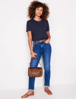 Nightwear & Lougewear | T-Shirts & Tanks-Boden Cotton Puff Sleeve T-Shirt- Navy