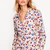 Nightwear & Lougewear-Boden Cotton Sateen Pajama Shirt-Ivory, Heart Flutter Ivory,HeartFlutter