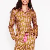 Nightwear & Lougewear-Boden Cotton Sateen Pajama Shirt-Ceylon Yellow, Tiger CeylonYellow,Tiger