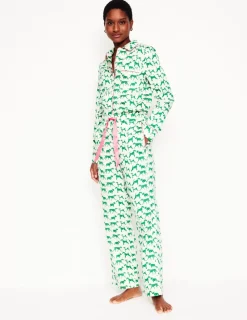 Nightwear & Lougewear-Boden Cotton Sateen Pajama Trousers-Ivory, Janet and Friends Ivory,JanetandFriends