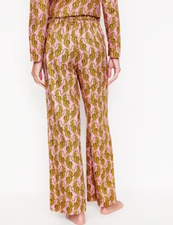 Nightwear & Lougewear-Boden Cotton Sateen Pajama Trousers-Ceylon Yellow, Tiger CeylonYellow,Tiger