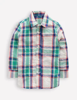 Shirts | Tops, T-Shirts & Polos-Boden Cotton Shirt-Bright Blue Check BrightBlueCheck
