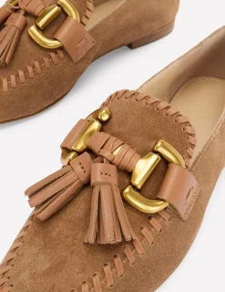 Loafers | Flats-Boden Covered Iris Snaffle Loafers- Tan