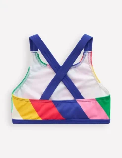 Swimwear & Beachwear-Boden Cross-back Bikini Top-Multi Rainbow Swirl MultiRainbowSwirl