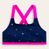 Swimwear & Beachwear-Boden Cross-back Bikini Top-Navy Rainbow Confetti Spot NavyRainbowConfettiSpot