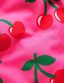 Swimwear & Beachwear-Boden Cross-Back Printed Swimsuit-Sorbet Pink Cherries SorbetPinkCherries