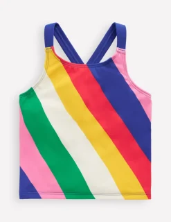 Swimwear & Beachwear-Boden Cross-Back Tankini Top-Multi Rainbow Swirl MultiRainbowSwirl