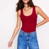 Tops & Blouses | T-Shirts & Tanks-Boden Double Layer Scoop Neck Vest-Red Liquorice RedLiquorice