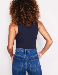Nightwear & Lougewear | T-Shirts & Tanks-Boden Double Layer Scoop Neck Vest- Navy