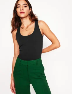 Nightwear & Lougewear | T-Shirts & Tanks-Boden Double Layer Scoop Neck Vest- Black
