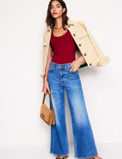 Tops & Blouses | T-Shirts & Tanks-Boden Double Layer Scoop Neck Vest-Red Liquorice RedLiquorice