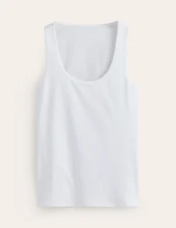 Nightwear & Lougewear | T-Shirts & Tanks-Boden Double Layer Scoop Neck Vest- White