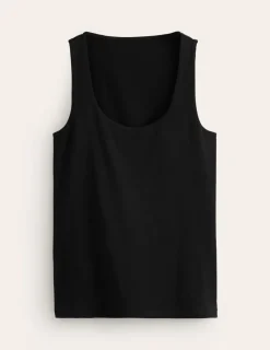 Nightwear & Lougewear | T-Shirts & Tanks-Boden Double Layer Scoop Neck Vest- Black