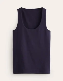 Nightwear & Lougewear | T-Shirts & Tanks-Boden Double Layer Scoop Neck Vest- Navy