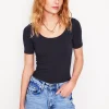 Nightwear & Lougewear | T-Shirts & Tanks-Boden Double Layer Scoop T-shirt- Navy