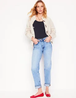 Nightwear & Lougewear | T-Shirts & Tanks-Boden Double Layer Scoop T-shirt- Navy