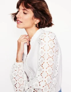 T-Shirts & Tanks | Tops & Blouses-Boden Eden Broderie Blouse- White