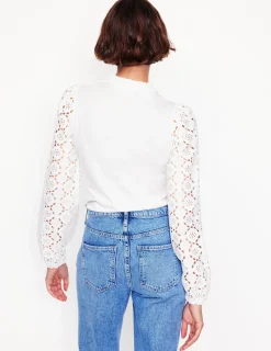 T-Shirts & Tanks | Tops & Blouses-Boden Eden Broderie Blouse- White