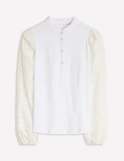 T-Shirts & Tanks | Tops & Blouses-Boden Eden Broderie Blouse- White