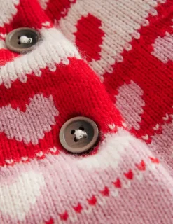 Sweaters & Cardigans-Boden Edie Fair Isle Cardigan-Almond Pink Hearts AlmondPinkHearts