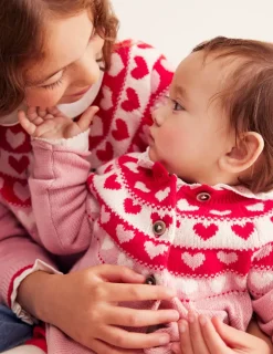 Sweaters & Cardigans-Boden Edie Fair Isle Cardigan-Almond Pink Hearts AlmondPinkHearts